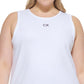 Calvin Klein Women's Fitness Workout Tank Top White Size 1X