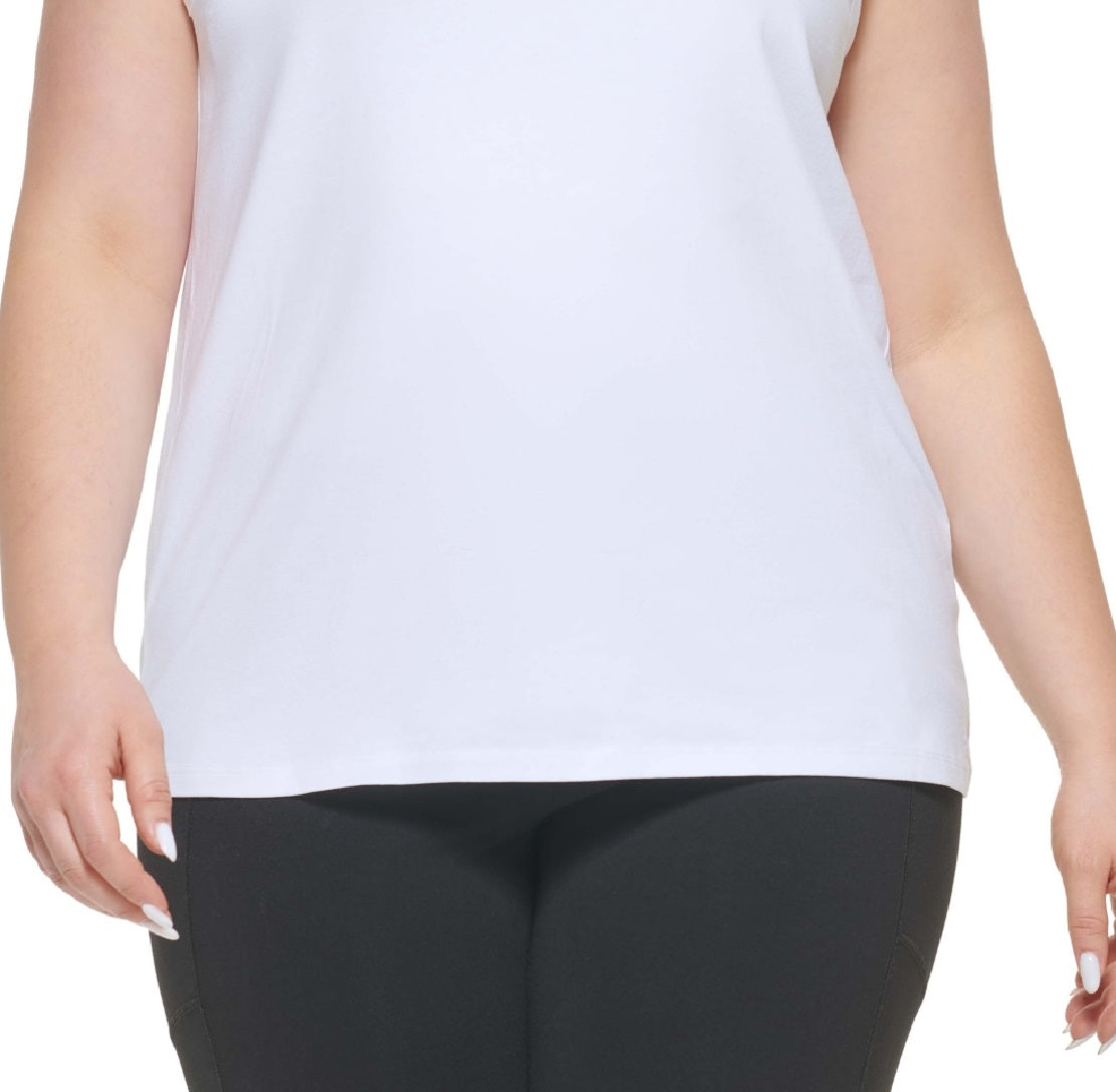 Calvin Klein Women's Fitness Workout Tank Top White Size 1X