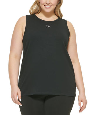 Calvin Klein Women's Crewneck Tank Top Black Size 3X