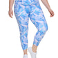 Calvin Klein Women's Printed High Waist Leggings Blue Size 3X