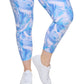 Calvin Klein Women's Printed High Waist Leggings Blue Size 3X