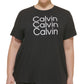 Calvin Klein Women's Triple Logo T Shirt Black Size 3X