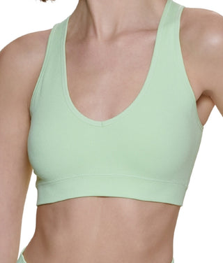 Calvin Klein Women's Ribbed Sports Bra Green Size Large