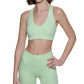 Calvin Klein Women's Ribbed Sports Bra Green Size Small