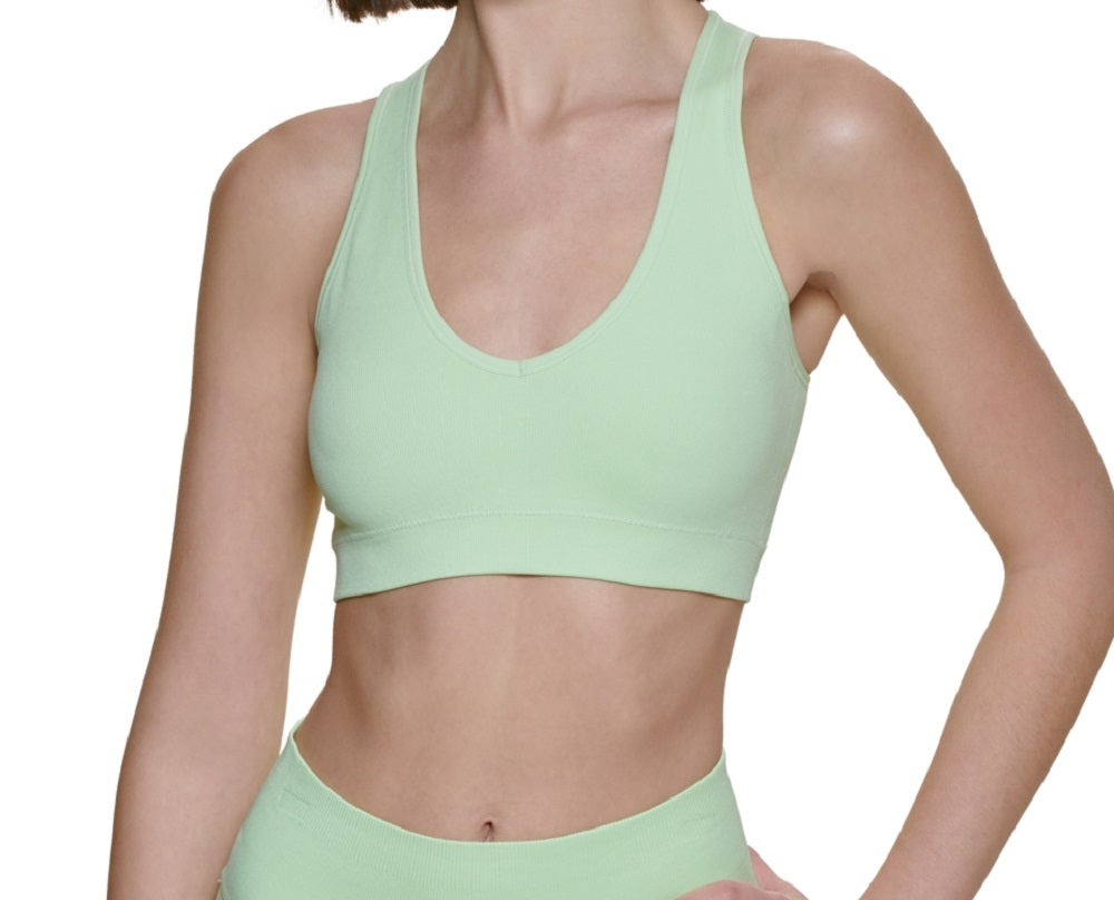Calvin Klein Women's Ribbed Sports Bra Green Size Small
