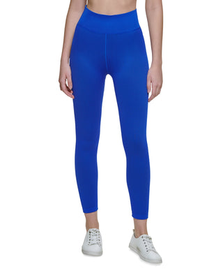 Calvin Klein Women's Ribbed High Rise 7/8 Leggings Blue Size Medium