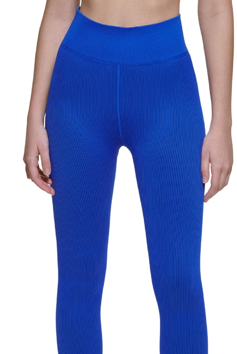 Calvin Klein Women's Ribbed High Rise 7/8 Leggings Blue Size Medium