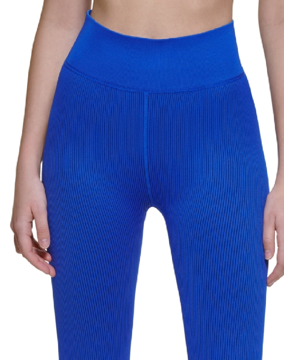 Calvin Klein Women's Ribbed High Rise 7/8 Leggings Blue Size Small