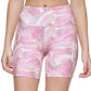 Calvin Klein Women's Printed Side Pocket Bike Shorts Pink