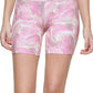 Calvin Klein Women's Printed Side Pocket Bike Shorts Pink