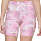 Calvin Klein Women's Printed Side Pocket Bike Shorts Pink