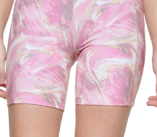 Calvin Klein Women's Printed Side Pocket Bike Shorts Pink