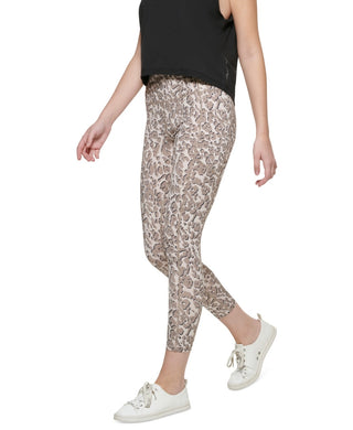 Calvin Klein Women's Printed High Rise 7/8 Leggings Beige Size X-Large