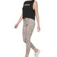 Calvin Klein Women's Printed High Rise 7/8 Leggings Brown Size Large