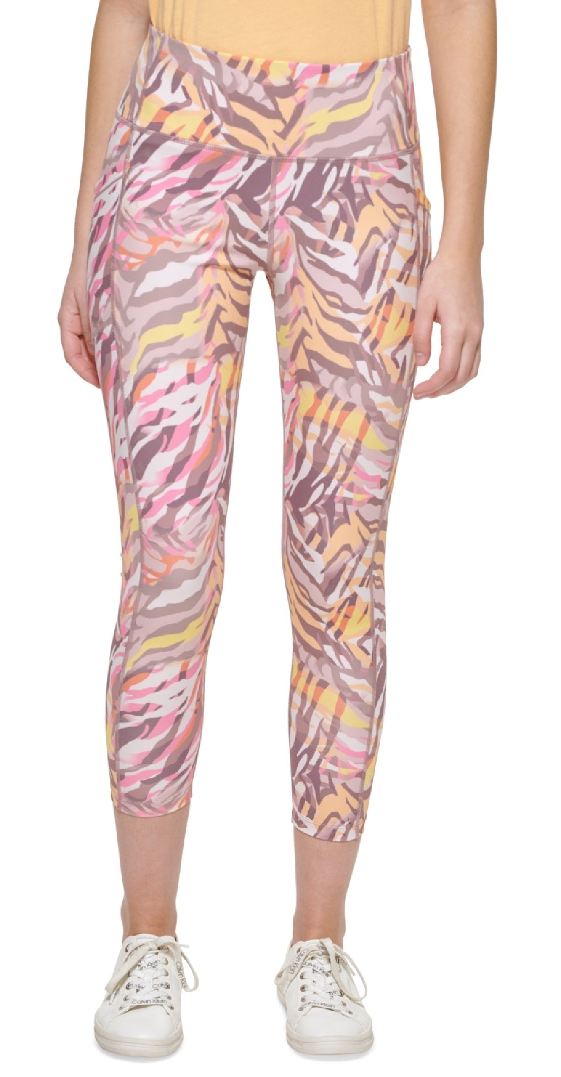 Calvin Klein Women's Printed High Rise 7/8 Leggings Pink Size Medium