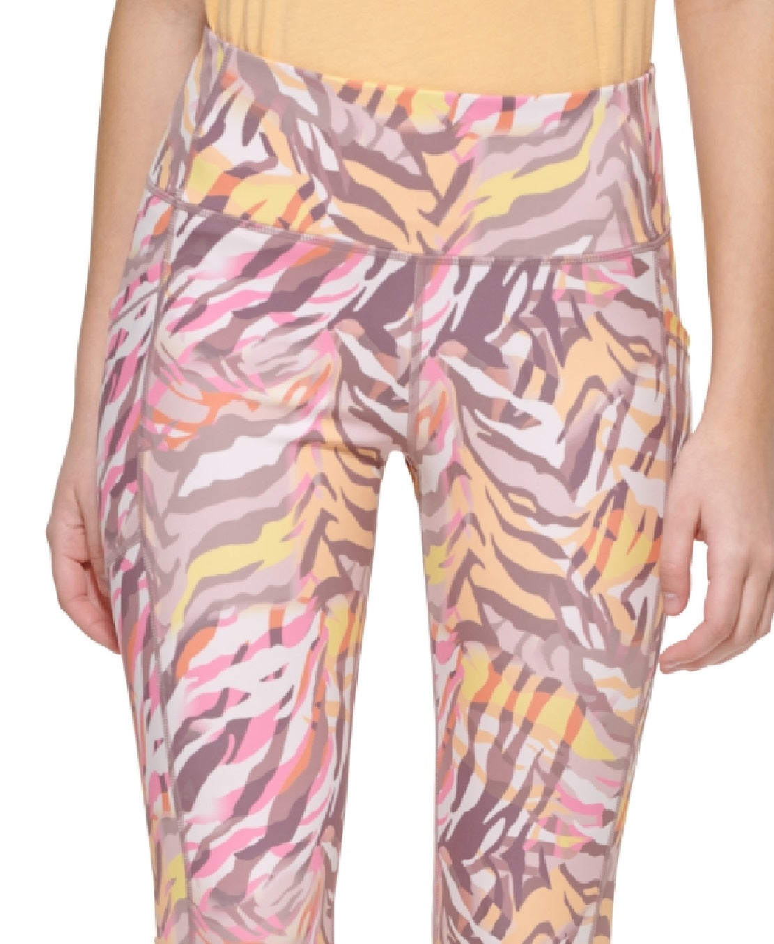 Calvin Klein Women's Printed High Rise 7/8 Leggings Pink Size Medium