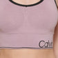 Calvin Klein Women's Medium Impact Racerback Sports Bra Brown