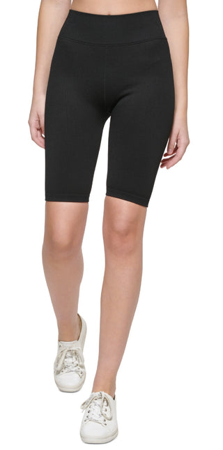 Calvin Klein Women's Ribbed Bike Shorts Black Size Medium