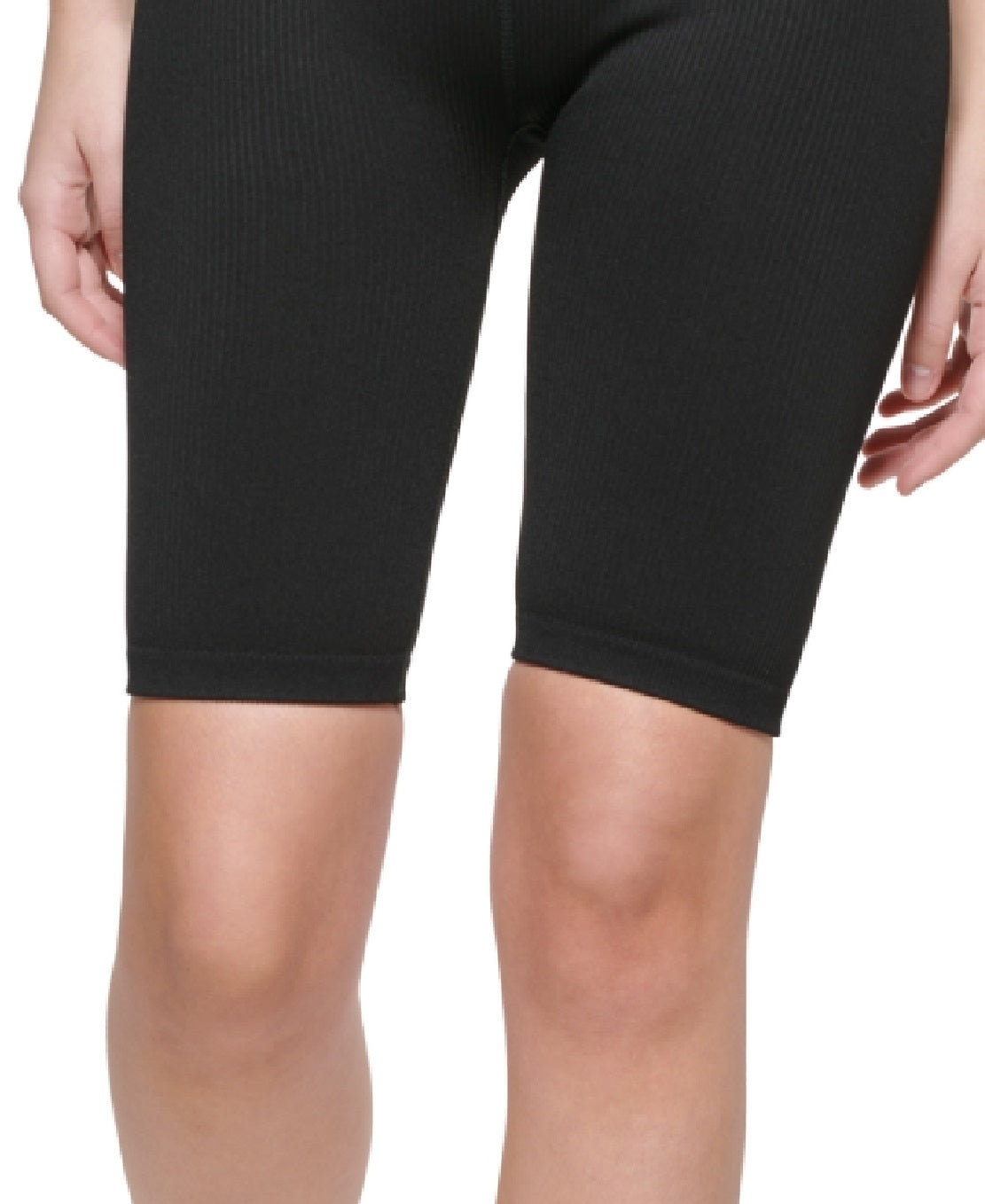 Calvin Klein Women's Ribbed Bike Shorts Black Size Medium