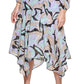 Calvin Klein Women's Printed Puff Shoulder Midi Wrap Dress Black Size 6