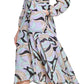 Calvin Klein Women's Printed Puff Shoulder Midi Wrap Dress Black Size 4