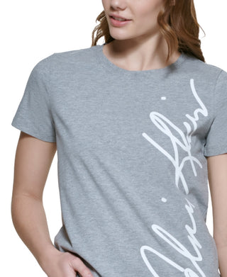 Calvin Klein Women's Signature Logo Tee Gray Size X-Large