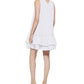 Calvin Klein Women's Ruffled A Line Dress White Size 6Petite