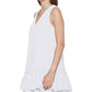Calvin Klein Women's Ruffled A Line Dress White Size 6Petite