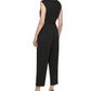 Calvin Klein Women's Twisted Cropped Jumpsuit Black Size 10Petite