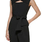 Calvin Klein Women's Twisted Cropped Jumpsuit Black Size 10Petite