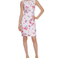 Calvin Klein Women's Sleeveless Sunburst Sheath Dress White Size 10Petite