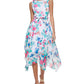 Calvin Klein Women's Floral High Low Dress Pink Size 12Petite