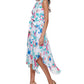 Calvin Klein Women's Floral Print Midi Dress Pink Size 4
