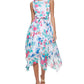Calvin Klein Women's Floral Print Midi Dress Pink Size 4