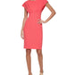 Calvin Klein Women's Capelet Sheath Dress Pink Size 16