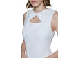 Calvin Klein Women's Twist Neck Sheath Dress White Size 12