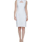 Calvin Klein Women's Twist Neck Sheath Dress White Size 8