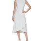 Calvin Klein Women's High Low Midi Dress White Size 4