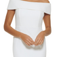 Calvin Klein Women's Off The Shoulder Sheath Dress White Size 4
