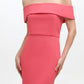 Calvin Klein Women's Off The Shoulder Sheath Dress Pink Size 10