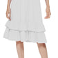 Calvin Klein Women's Ruffled A Line Dress White Size 4