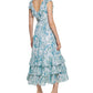 Calvin Klein Women's Ruffled Tiered Maxi Dress Green Size 12