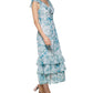 Calvin Klein Women's Ruffled Tiered Maxi Dress Green Size 12