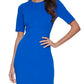 Calvin Klein Women's Elbow Sleeve Sheath Dress Blue Size 10