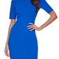 Calvin Klein Women's Elbow Sleeve Sheath Dress Blue Size 2