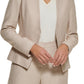 Calvin Klein Women's Asymmetrical Open Front Blazer Yellow Size 2Petite