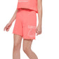 Calvin Klein Women's Cropped Logo T Shirt Orange Size Medium
