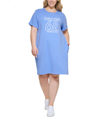 Calvin Klein Women's Terry Sneaker Dress Purple Size 3X