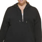 Calvin Klein Women's Half Zip Pullover Hoodie Black Size 1X