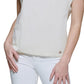 Calvin Klein Women's Cinch Sleeve Top Brown Size Medium